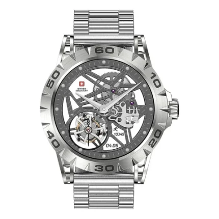 Swiss Military Dom 2 Smart Watch Sliver Frame & Silver Metal Strap
