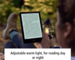 Flush-front design e-reader